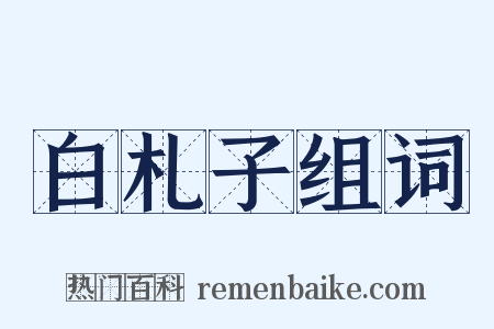 白札子组词是什么意思的图片